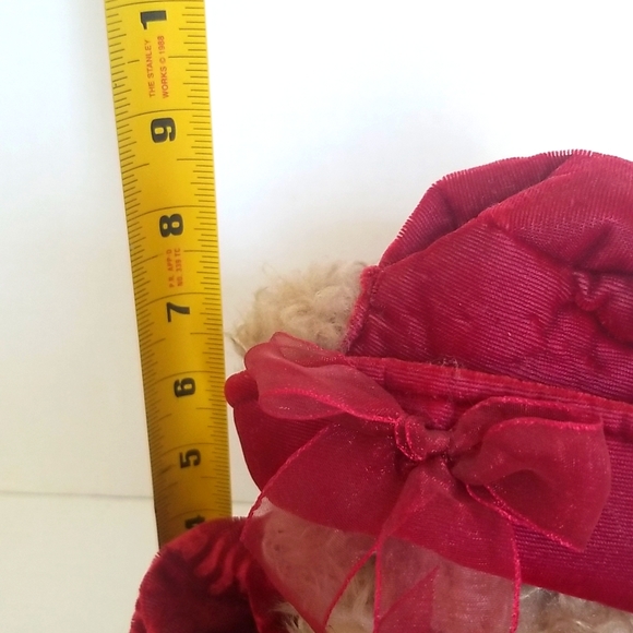 NEW Vintage Russ Berrie Alexandra Teddy Bear Plush Velveteen Dress/Hat with Tags - Picture 12 of 12